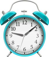 reloj despertador clásico color azul png