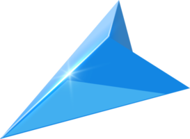 3D  render  blue arrow pointer png