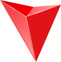 3D  render  red arrow pointer png