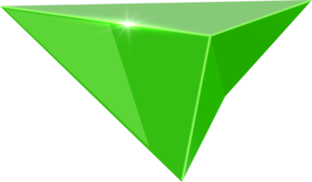 3D  render  green arrow pointer png