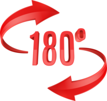 hundred and eighty degrees rotation icon png
