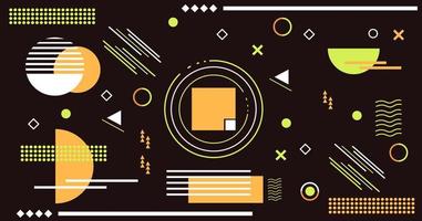 Geometrical background with flat shapes vector