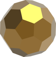 figure 3d polyèdre doré png