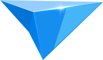 3D  render  blue arrow pointer png