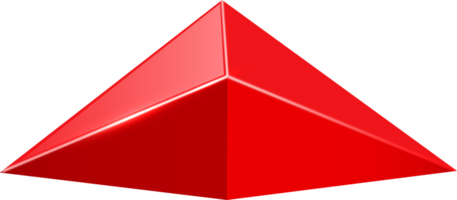 3D  render  red arrow pointer png