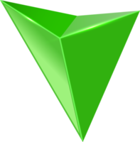 3D  render  green arrow pointer png