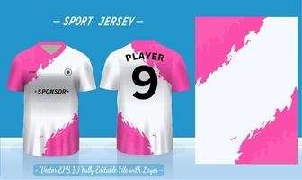 Sports jersey template for team uniforms can be used for badminton football in front and back view vector
