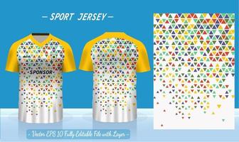 Sports jersey template for team uniforms can be used for badminton football in front and back view vector