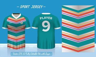 Sports jersey template for team uniforms can be used for badminton football in front and back view vector