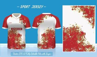 Sports jersey template for team uniforms can be used for badminton football in front and back view vector