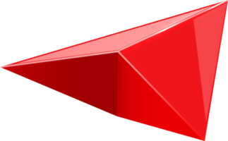 ponteiro de seta vermelha de renderização 3D png