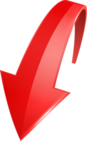 3D curve  red arrow png