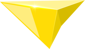 3D  render  yellow arrow pointer png