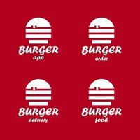 Burger Restaurant Online Food Delivery Symbol Logo Template vector