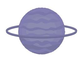 Grey planet with a ring vector