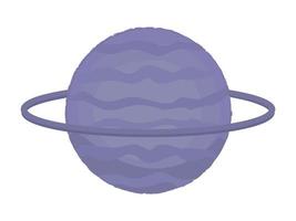 Grey planet with a ring vector