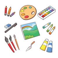 painting and drawing tools vector illustration