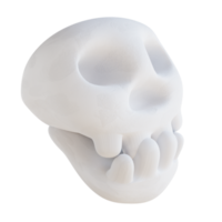 3d illustration cute skull png