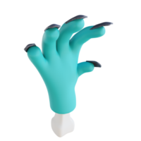 mãos de zumbi bonito de ilustração 3D