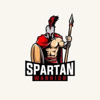gladiator warrior mascot template. spartan knight character vector illustration.
