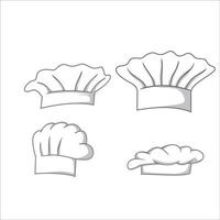 set of chef hat vector illustration. cook uniform sign and symbol.