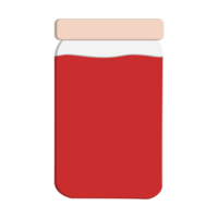 Red juice jar png