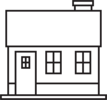 outline drawing house front elevation view. png