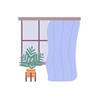 conjunto de ventanas de oficina y ventanas en interiores vector