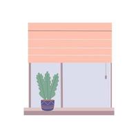 conjunto de ventanas de oficina y ventanas en interiores vector