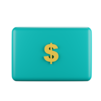 Dollar note icon 3d png