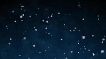 Christmas background of fast falling snowflakes video