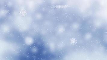 Christmas background of falling snowflakes video