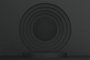 Black podium on background minimal design. 3D rendering photo