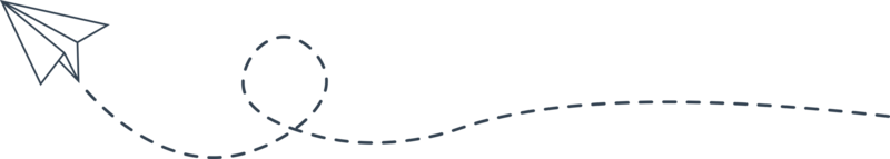 Papierfliegerroute mit gestrichelter Linie png