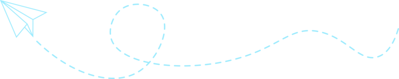 ruta de avión de papel de línea discontinua png