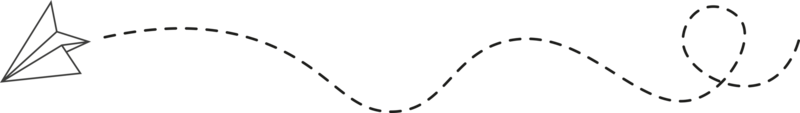 ruta de avión de papel de línea discontinua png