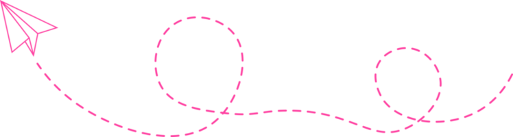 Dashed Line Paper Airplane Route png