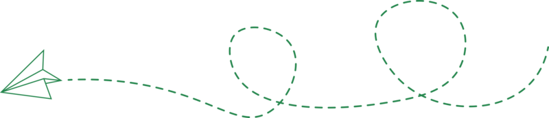 ruta de avión de papel de línea discontinua png