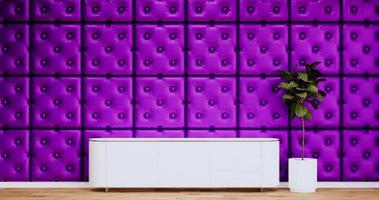 Purple modern room,minimal designs. 3d rendering photo