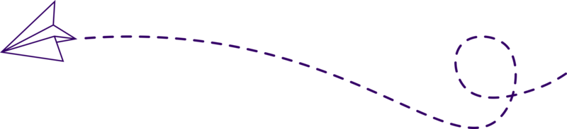 Papierfliegerroute mit gestrichelter Linie png