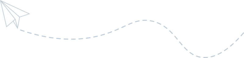 ruta de avión de papel de línea discontinua png