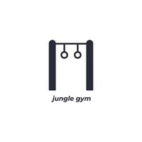 Vector sign of jungle gym symbol is isolated on a white background. icon color editable.