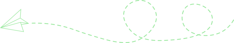 Papierfliegerroute mit gestrichelter Linie png