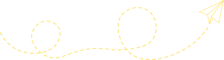 Dashed Line Paper Airplane Route png