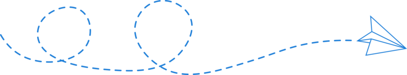 ruta de avión de papel de línea discontinua png