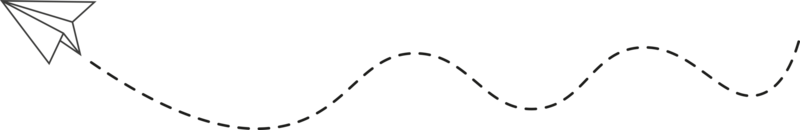 ruta de avión de papel de línea discontinua png