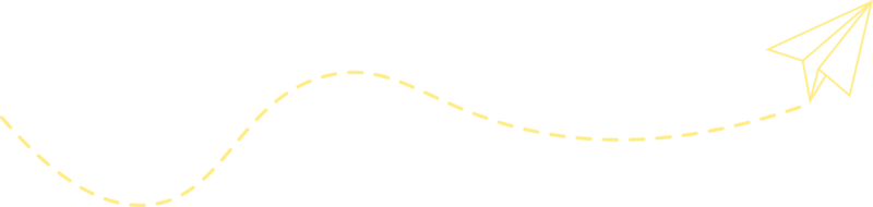 ruta de avión de papel de línea discontinua png