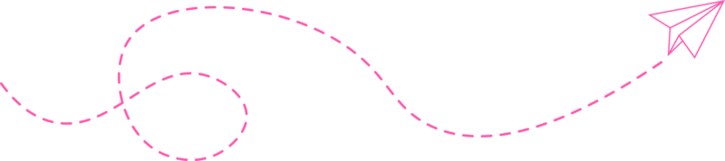 ruta de avión de papel de línea discontinua png