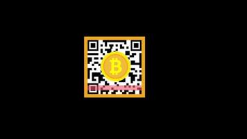 Animación de gráficos de movimiento de icono de dirección de bitcoin con canal alfa, fondo transparente, prores 444 video