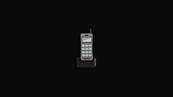 telephone icon motion graphics animation with alpha channel, transparent background, ProRes 444 video